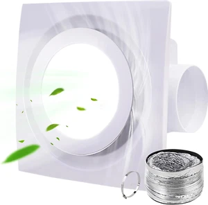 Bathroom Fan with Light Exhaust Fan Ceiling Mount Vent Fan Light Combo, 30W, 110 - Picture 1 of 8