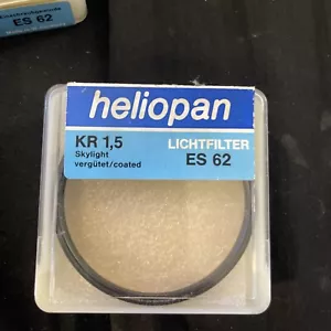 Heliopan ES 62 mm KR 1.5 Skylight optical glass Filter Germany New Sealed Case - Picture 1 of 3