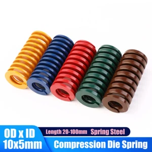 AD 10mm ID 5mm Schimmel Druckfeder Kompression Schwere Belastung Federstahl - Picture 1 of 15