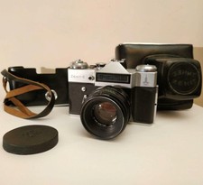 Vintage Russian Soviet Olympic Moscow 80 Zenit-E Camera Helios - 44 Lens