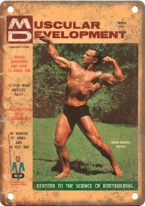 Muscular Development Magazine Bodybuilding 12" x 9" Reproduction Metal Sign W38 - Picture 1 of 1