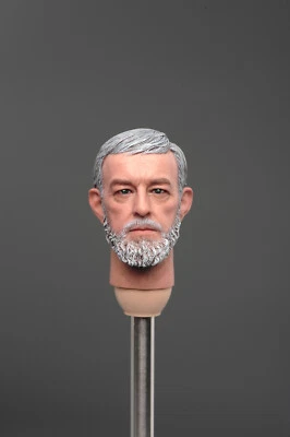 1/6 Male Obi-Wan Head Sculpt Carving Model Toys Fit 12" Action Figure Body Doll - Image 1 of 4