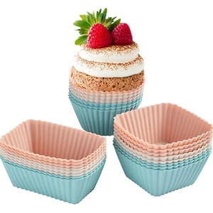 Silikon Muffinförmchen, 24 Stück Muffinform Silikon, Mini Muffins Backform Wi... - Bild 1 von 9