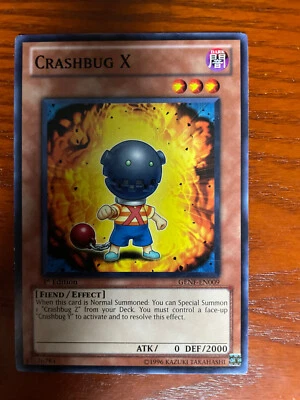 YuGiOh Crashbug X GENF-EN009 1st ed SINGLE USED EXCELLENT CONDITION SEE PHOTOS - Image 1 of 2