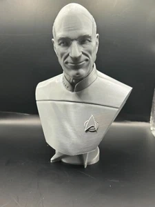 3D Printed STAR TREK TNG CAPTAIN PICARD Bust Action Figure Figurine Collectable - Picture 1 of 6