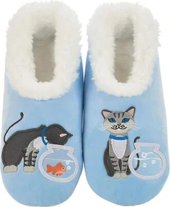 Snoozies Pairable Slipper Socks | House Slippers for Medium, Cat/Fishbowl  - Picture 1 of 6