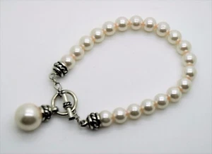 AB023 Elegant design Style High-quality Lt.Pink Pearls Fashion Toggle Bracelet - Picture 1 of 3