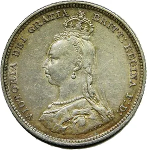Great Britain, Victoria, Shilling (Small Jubilee Head), 1887, KM# 761, Spink3926 - Picture 1 of 2