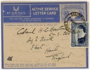 Southern Rhodesia ACTIVE SERVICE LETTER CARD-MILITARY-HG:FGI5-UPRATED - Picture 1 of 4