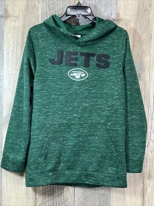 NFL NEW YORK JETS Pullover Hoodie Youth Size XL Green Hooded Sweatshirt UC - Picture 1 of 9