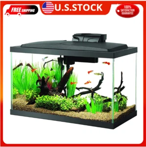 Aqueon Aquarium Fish Tank Starter Kit with LED Lighting 10 Gallon Fish Tank - Picture 1 of 11