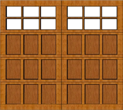 Puerta de garaje de madera 10x8 AmanaDoors modelo 104W12 Foto 1 de 4