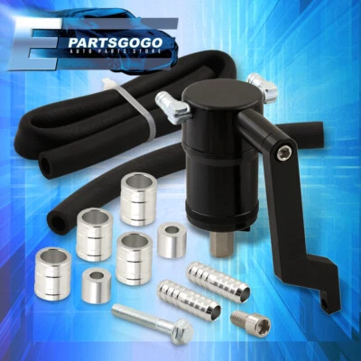 For 09-17 Dodge RAM 1500 2500 3500 5.7L 6.4L HEMI Black Oil Catch Can Tank Kit Foto 1 de 3