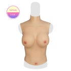 C-G Cup Silicone Breastplate Breast Forms Half Body Fake Breast For Crossdresser