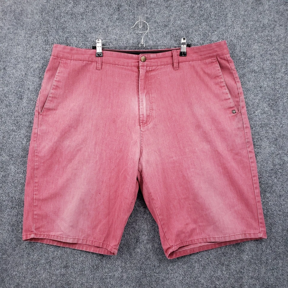 Volcom Shorts Mens 40 Red Bermuda Mid-Rise 10" Flat Front Denim Casual Outdoor - Image 1 of 4