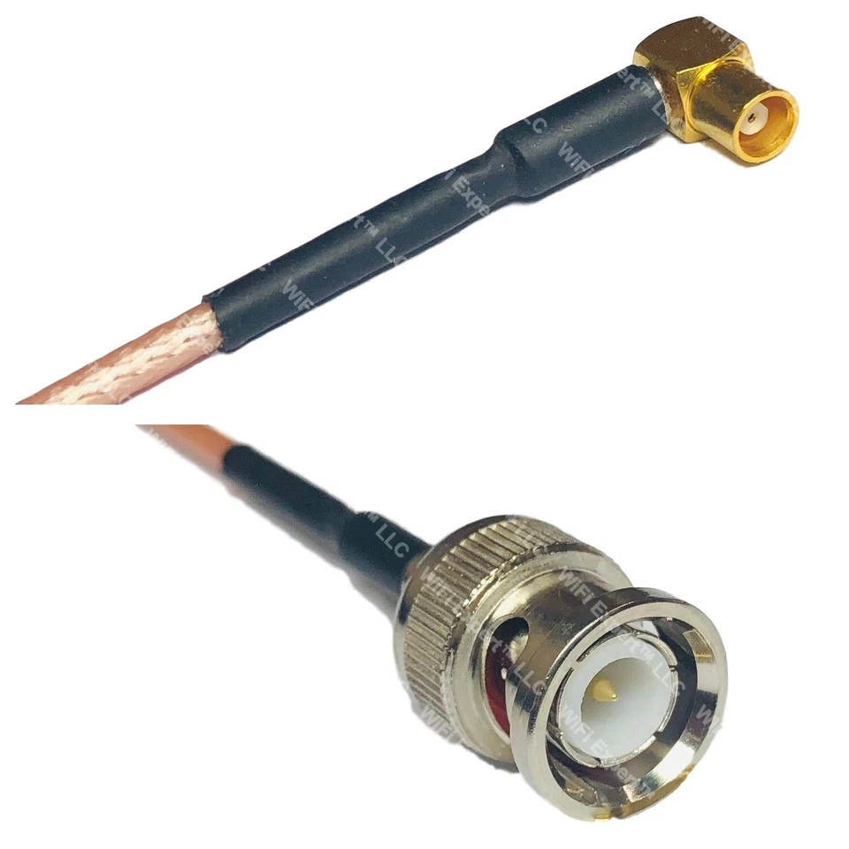 RG316 MCX FEMALE ANGLE to BNC MALE Coax RF Cable USA-Ship - Image 1 of 1