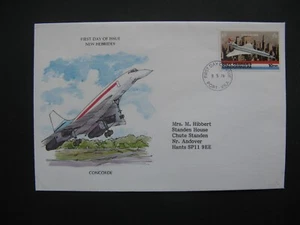 NEW HIBRIDES, cover FDC 1978, aeroplane Concorde - Picture 1 of 1