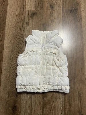 The Children's Place Vest, Baby Size 6-9 Months, White Gold, Full Zip, Quilted - Image 1 of 4