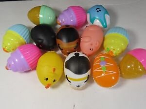 Easter Eggs Plastic Candy Containers Animals Cupcakes Lot C8151