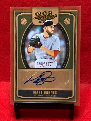 Matt Barnes Auto #/200 ~ 2019 Panini Leather & Lumber ~ Boston Red Sox - Image 1 of 2