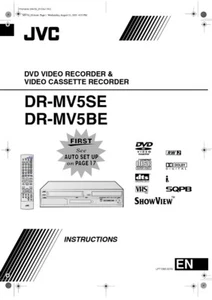 JVC DR-MV5BE DR-MV5SE DVD Recorder Owners Instruction Manual Reprint - Picture 1 of 1
