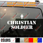 Christian Soldier Army Decal Sticker Military Car Vinyl pick size color