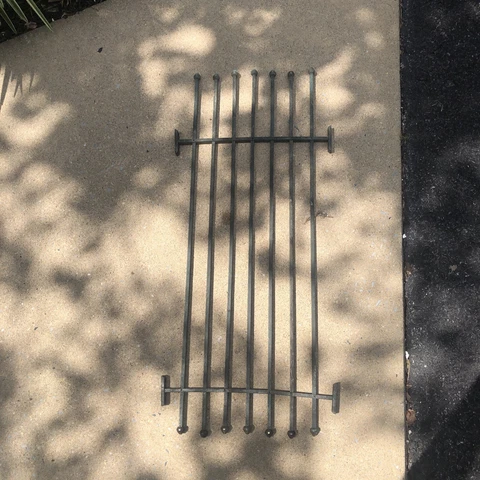 Antique Architectural Salvage Fence Section Wrought Iron Spiked Finial Gothic #4 Cover