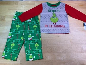 New Toddler/Boy's Grinch PJ Set Sz 2T says Grinch in Training—Very Cute!!!* - Picture 1 of 6