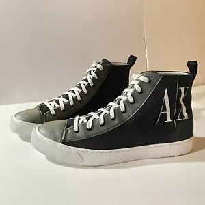 Armani Exchange Sneakers alte nere uomo taglia 13 - Foto 1 di 10