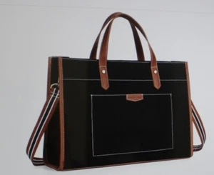 Missnine Laptop Tote Bag Canvas Laptop Bag 15.6 inch - Picture 1 of 9