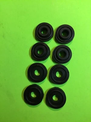 8 PC HI TEMP BLACK RUBBER EXHAUST ANTI VIBRATION GROMMETS INSULATORS  - Image 1 of 3