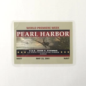 Boleto de la semana de estreno mundial Pearl Harbor Estación Naval de Estados Unidos Marina de Hawái 2001 raro - Imagen 1 de 5