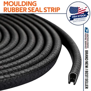 Universal 6M U Shaped Rubber Car Door Window Edge Seal Strip Weatherstrip - Picture 1 of 18
