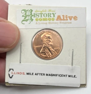 Lote de 2 monedas 2009 d BU Lincoln Penny SOUVENIR SPRINGFIELD IL Vida profesional - Imagen 1 de 4