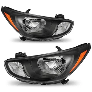 2PCS Headlights Assembly For 2012 2013 2014 Hyundai Accent Driver and Passenger - Picture 1 of 7