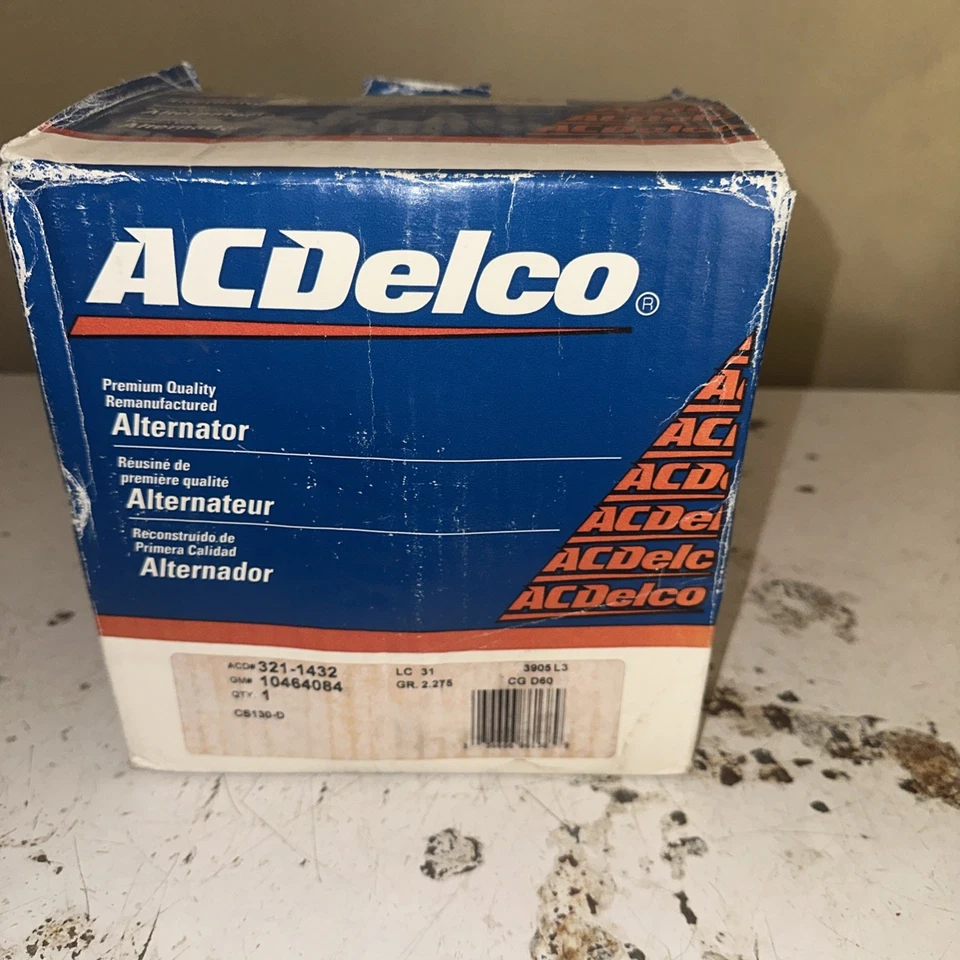 GENUINE GM Alternator 10464084 321-1432 6 cylinder, 100 amp. Astro, Safari. - Image 1 of 3
