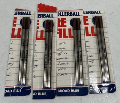 De colección KOH-I-NOOR Rollerball Ancho Azul Pluma Repuestos 084520 ¡Lote de 8 Nuevos! Foto 1 de 3
