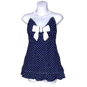 Eco Swim Swimsuit Women Size 6 Pinup Style Polka Dot - Picture 1 of 7