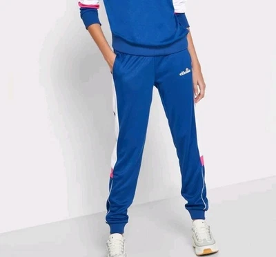 ELLESSE women's Olympic Track Pants Blue Size Small -10 SWEATPANTS Joggers — 第 1/4 张图片