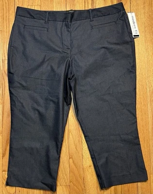 Pantalones Capri Para Mujer Talla 16 Azul Ajuste Moderno Atención Nuevos Con Etiquetas Foto 1 de 4