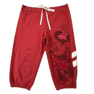 Disney Parks Minnie Mouse Cropped Jogginghose Damen Medium Rot Strick Grafikdruck - Bild 1 von 12