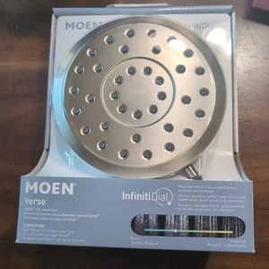 Cabezal de ducha Moen Verso esfera Infiniti níquel cepillado #220R6EPSRN resistente a manchas - Imagen 1 de 4