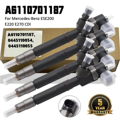 4PCS Fuel Injector A6110701187 For MERCEDES-BENZ E220 E270 CDI 0445110055 - Image 1 of 4