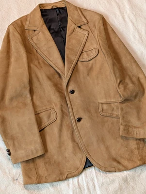 Abrigo/chaqueta deportiva vintage de cuero Kurland/gamuza Star Sportswear años 60 talla 40 Foto 1 de 4