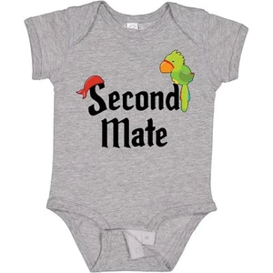Inktastic Second Mate Pirate With Parrot And Bandanna Infant Creeper Pirates Day - Picture 1 of 6