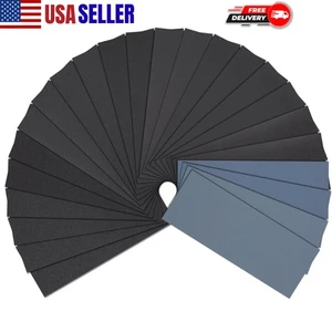 Assortimento 72 pezzi fogli carta vetrata carta vetrata legno secco umido metallo grana 120-3000 US - Foto 1 di 7