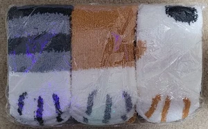 Calze zampe fuzzy box gatto donna 3 paia nuove con scatola taglia unica unisex - Foto 1 di 2