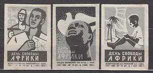SU 1965 Matchbox Label #65.set, Africa Freedom Day. - Imagen 1 de 1