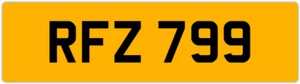 RFZ 799 R 3x3 PLACA DE NÚMERO PRIVADA SIN FECHA ROB ROY RICK RYAN RUS RUSSELL RILEY - Imagen 1 de 1