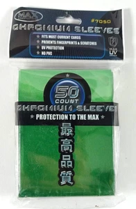 Max Protection Standard  Card NEO Sleeves GREEN CHROM (50 Count) 7050LCSG - Picture 1 of 4